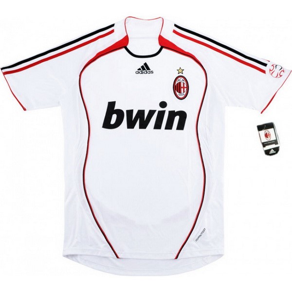 Camiseta AC Milan Replica Segunda Ropa Retro 2006 2007 Blanco